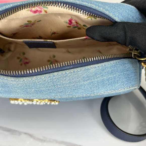 Gucci Pearly GG Marmont Denim Matelasse Bag - Picture 6 of 6